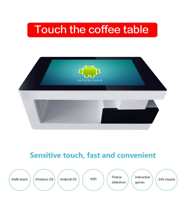 Vrije bevindende Lade 43 duim de binnenlcd interactieve androïde lijst van het het spel slimme touche screen van de systeemkoffie